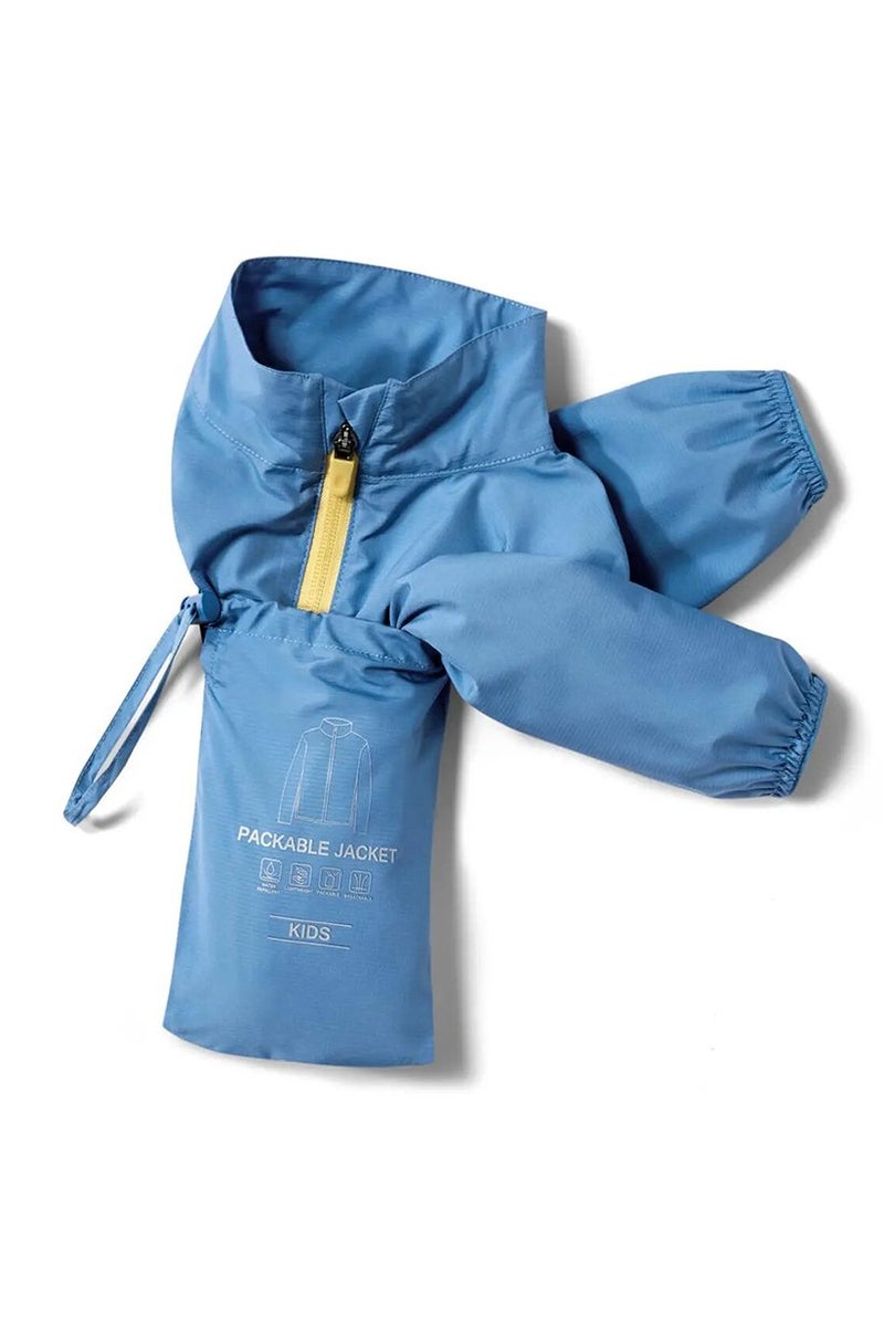 Tchibo Kid Boys Packable Full Zip Jacket, Blue - Image 3